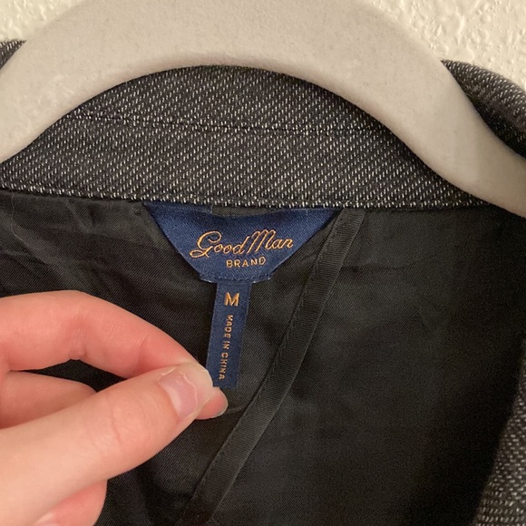 Good Man Brand 100% Cotton Herringbone Blazer - Picture 7 of 13